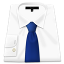   , , , white, shirt, clothes, blue tie 128x128